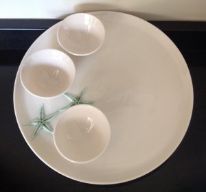 Porcelain sushi dish